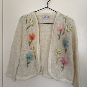 Floral Embroidered Cardigan - Rosanna